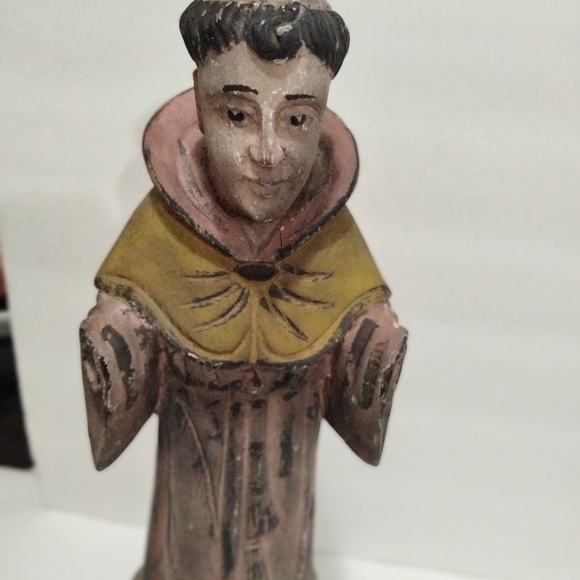 art wooden Other - Antique religious saint wooden hand carved   sculpture Spanish hand painted